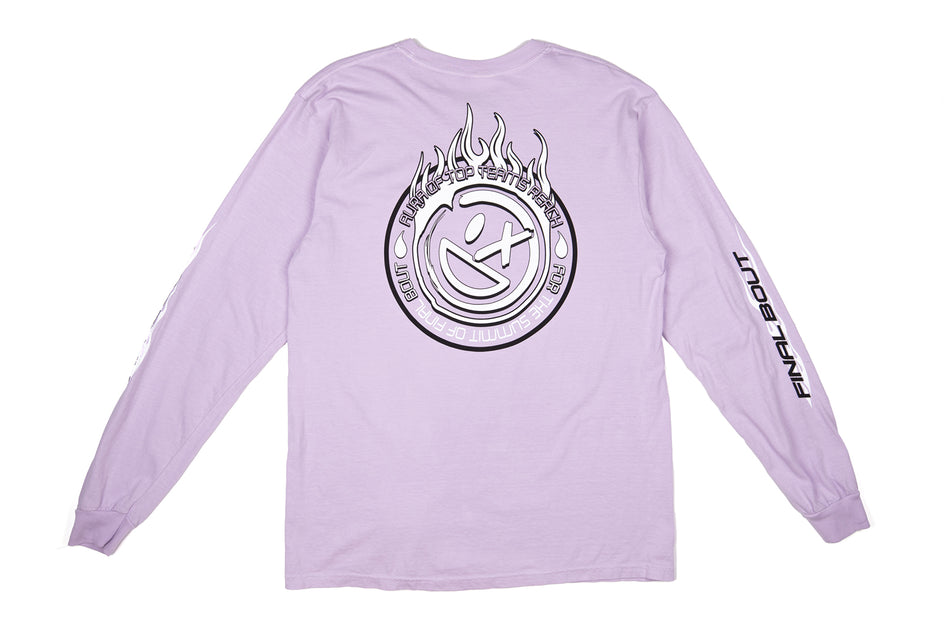 Flames Long Sleeve Shirt [Purple] – FinalBout