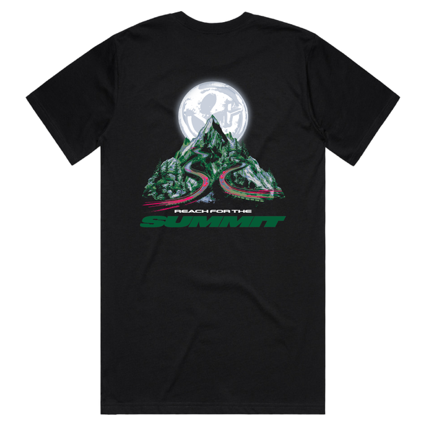 Reach for the Summit Tee [Green Print]