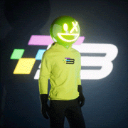 3D Smiley Hoodie [Neon]