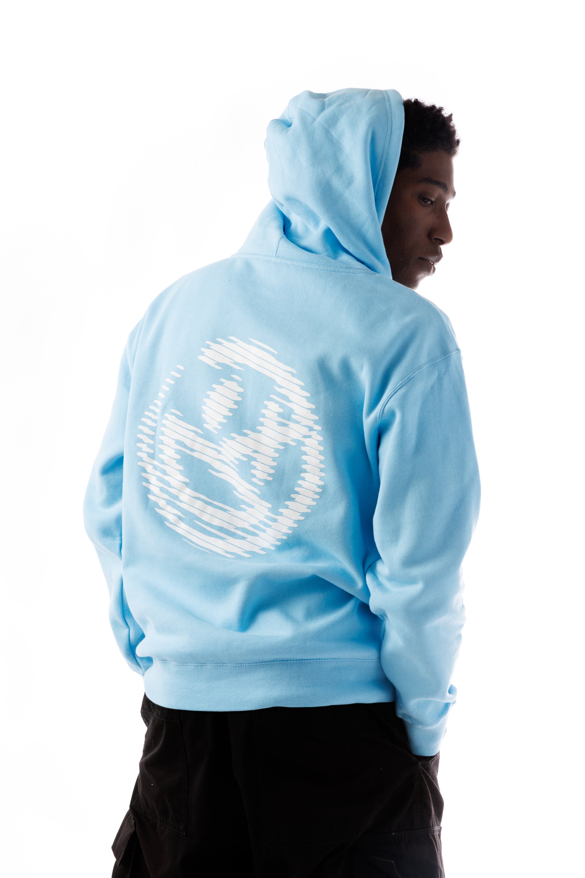 Halftone Smiley Hoodie [Blue]