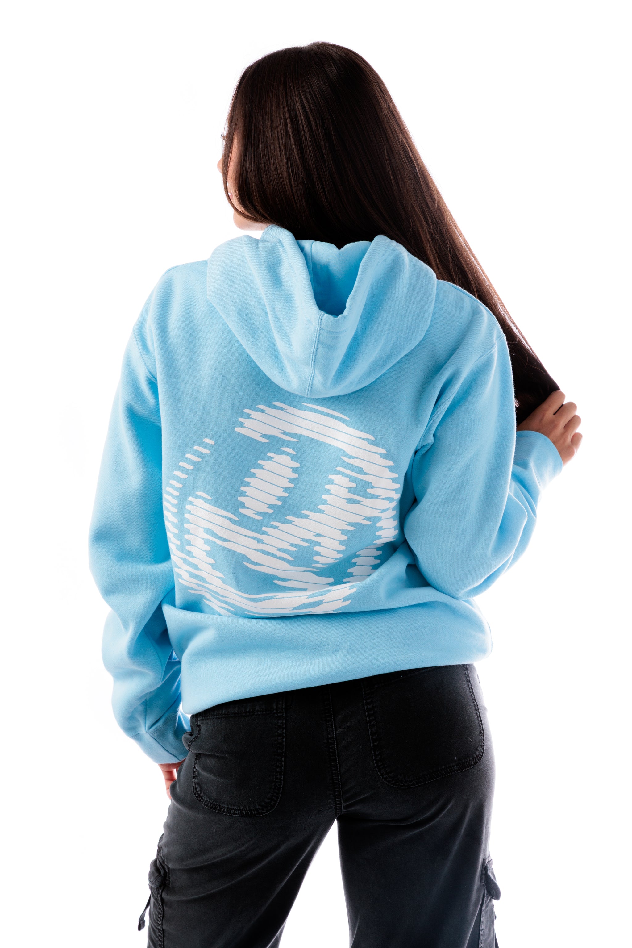Halftone Smiley Hoodie [Blue]