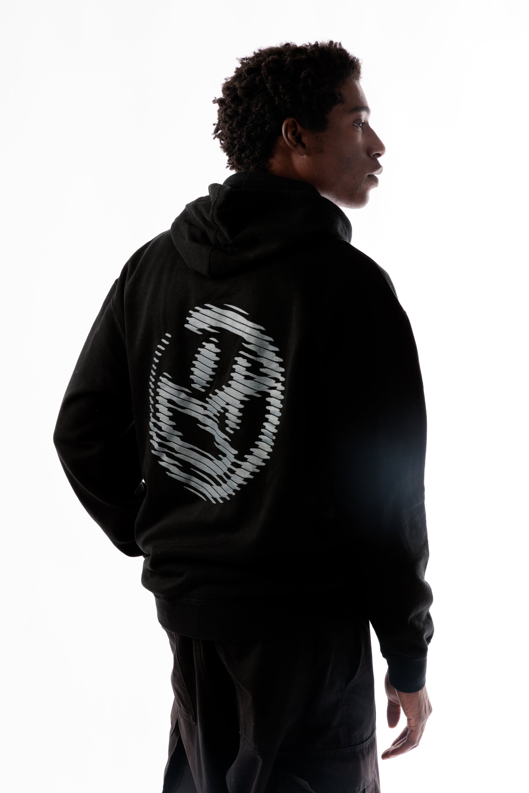 Halftone Smiley Hoodie [Black]