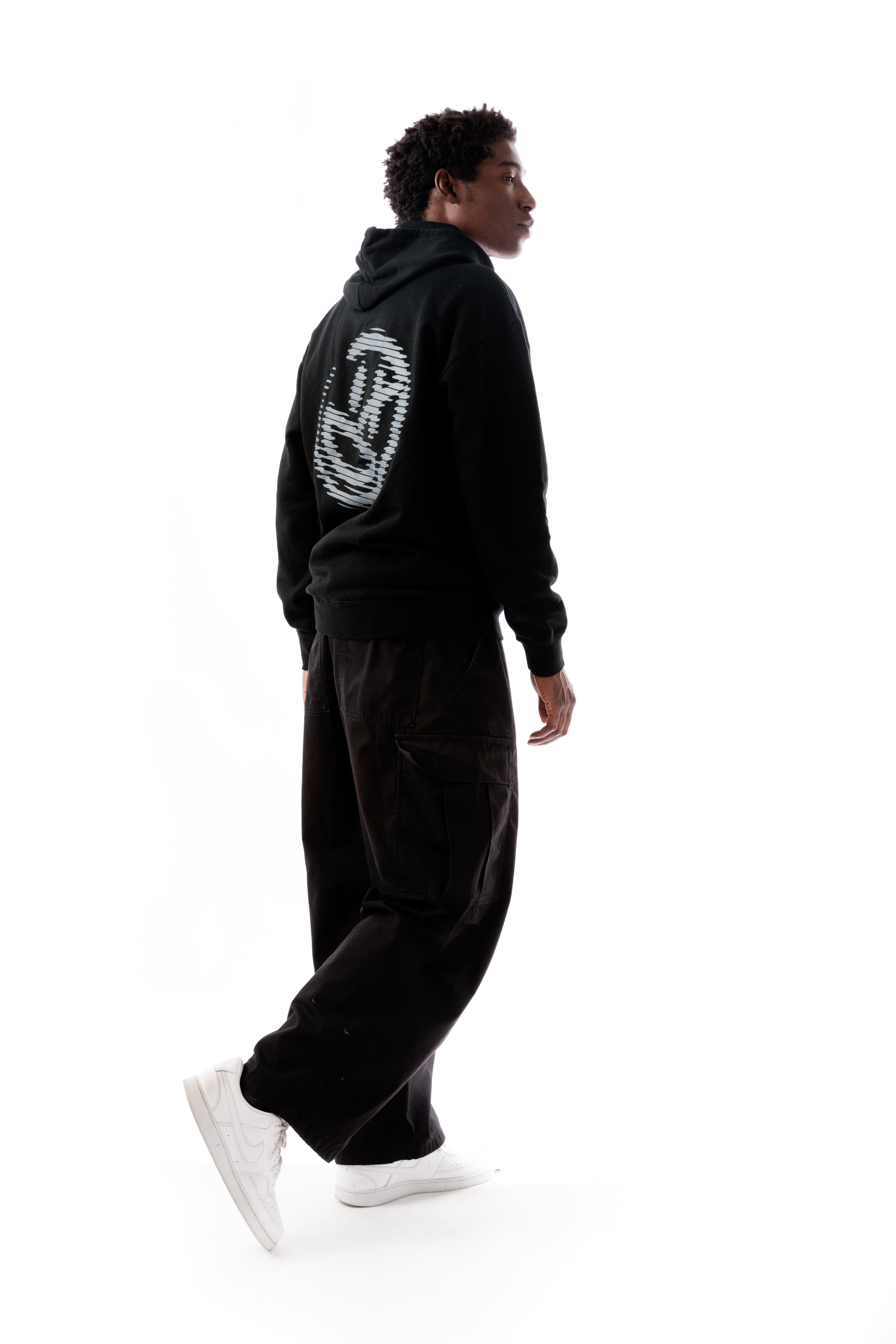 Halftone Smiley Hoodie [Black]