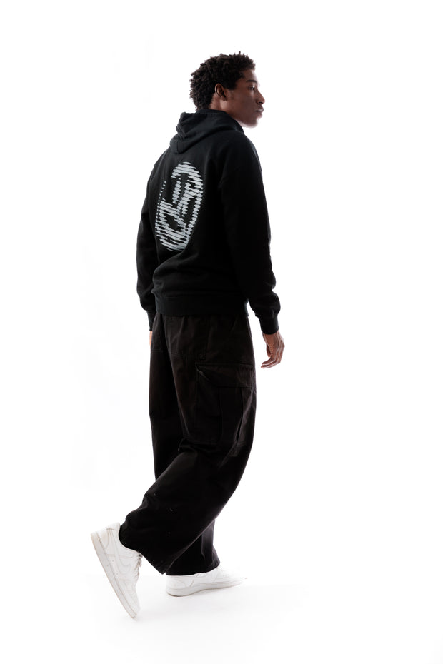 Halftone Smiley Hoodie [Black]