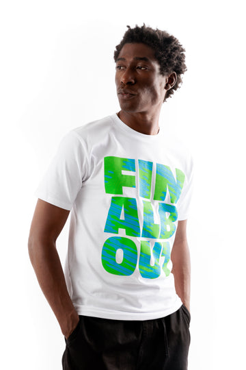 Big Letter Smiley Tee [White]
