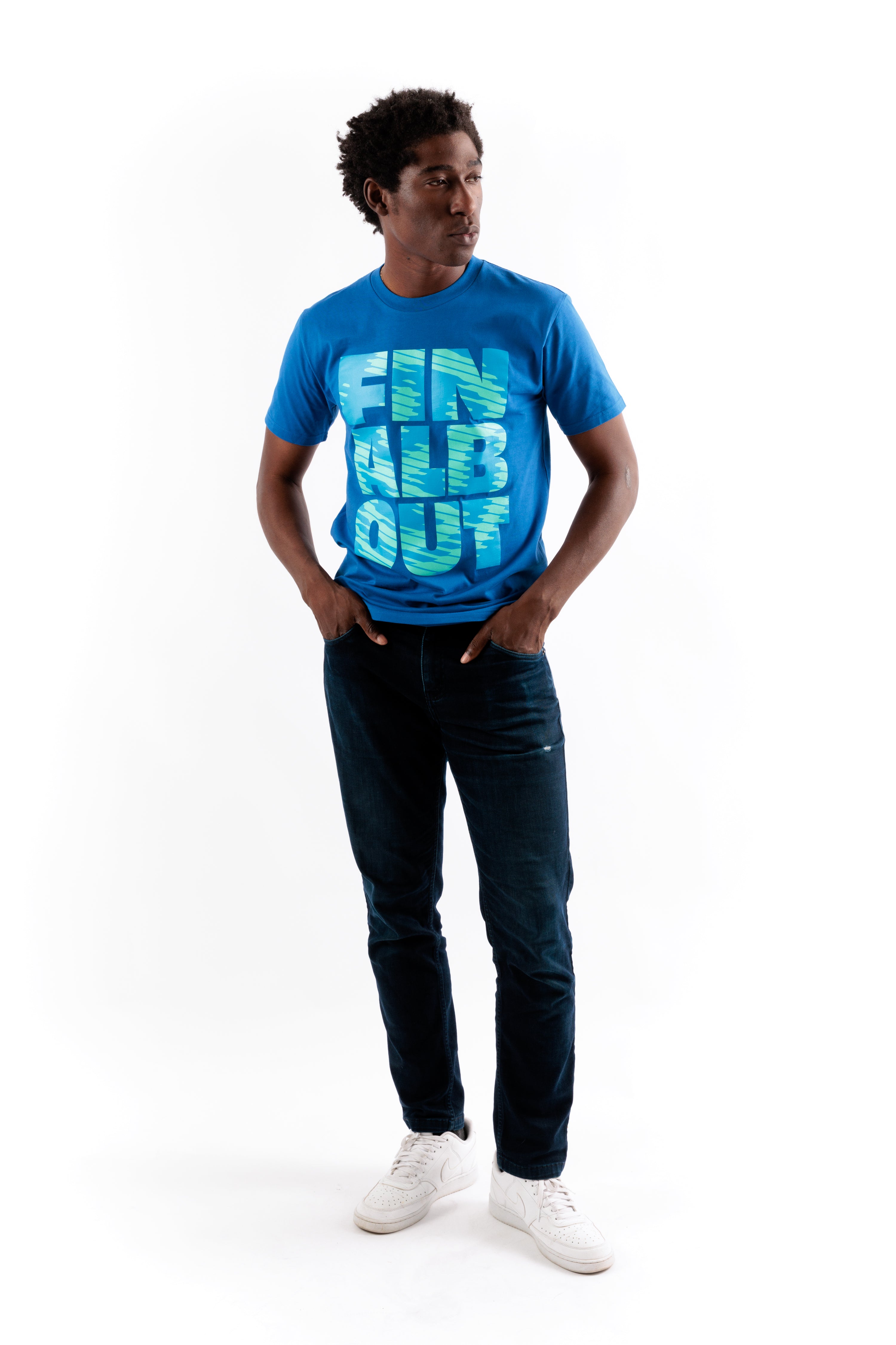 Big Letter Smiley Tee [Blue]