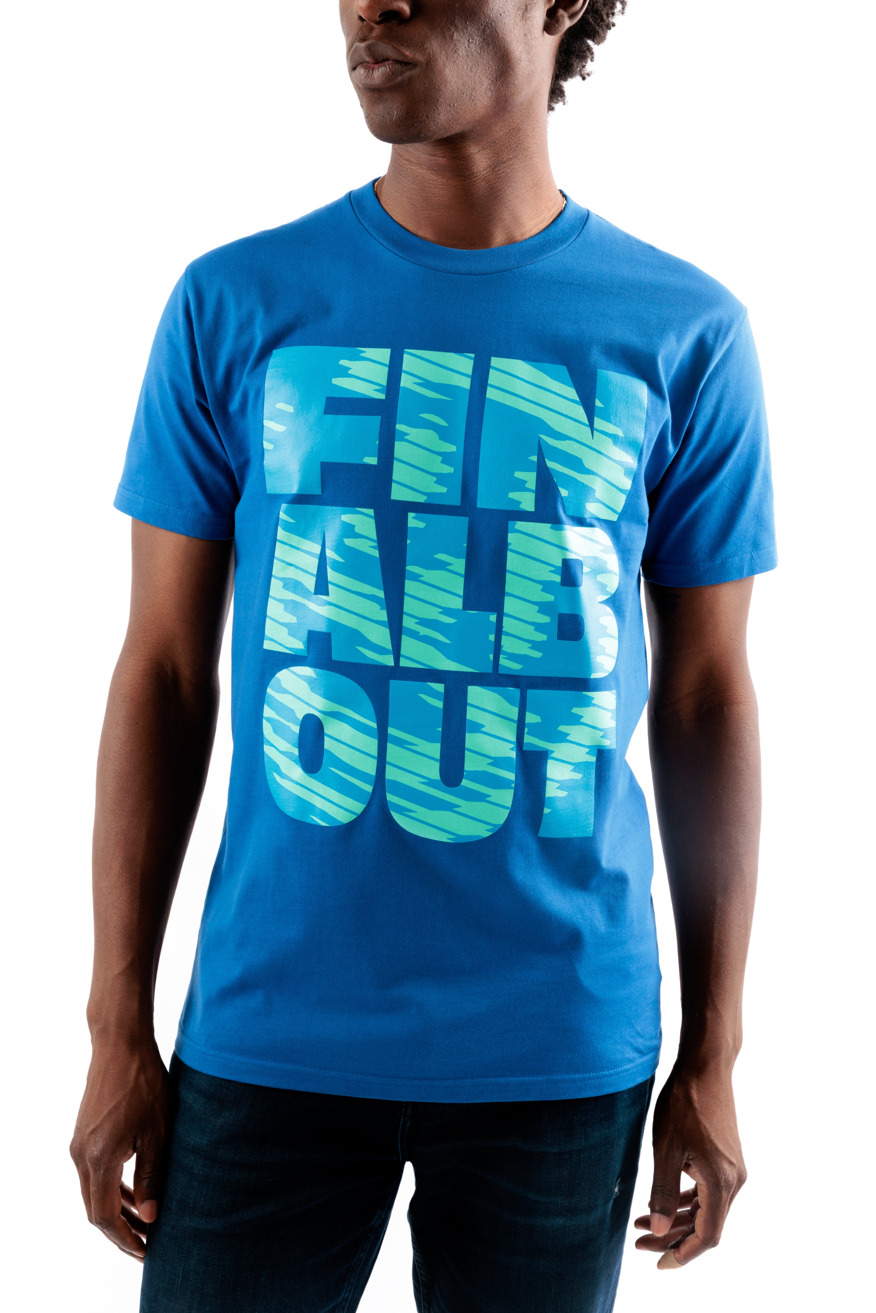 Big Letter Smiley Tee [Blue]