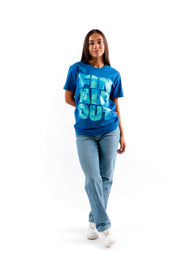 Big Letter Smiley Tee [Blue]