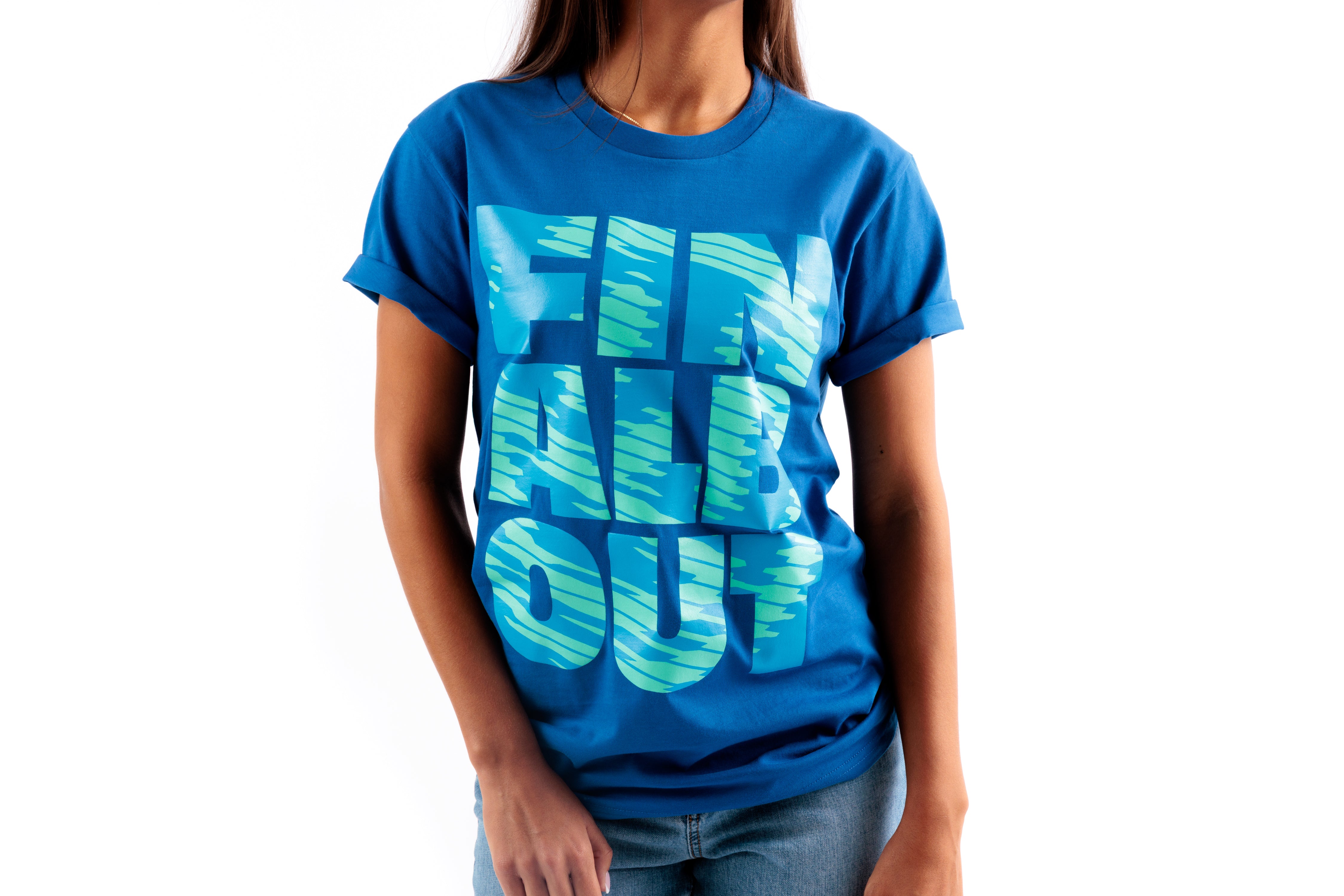Big Letter Smiley Tee [Blue]