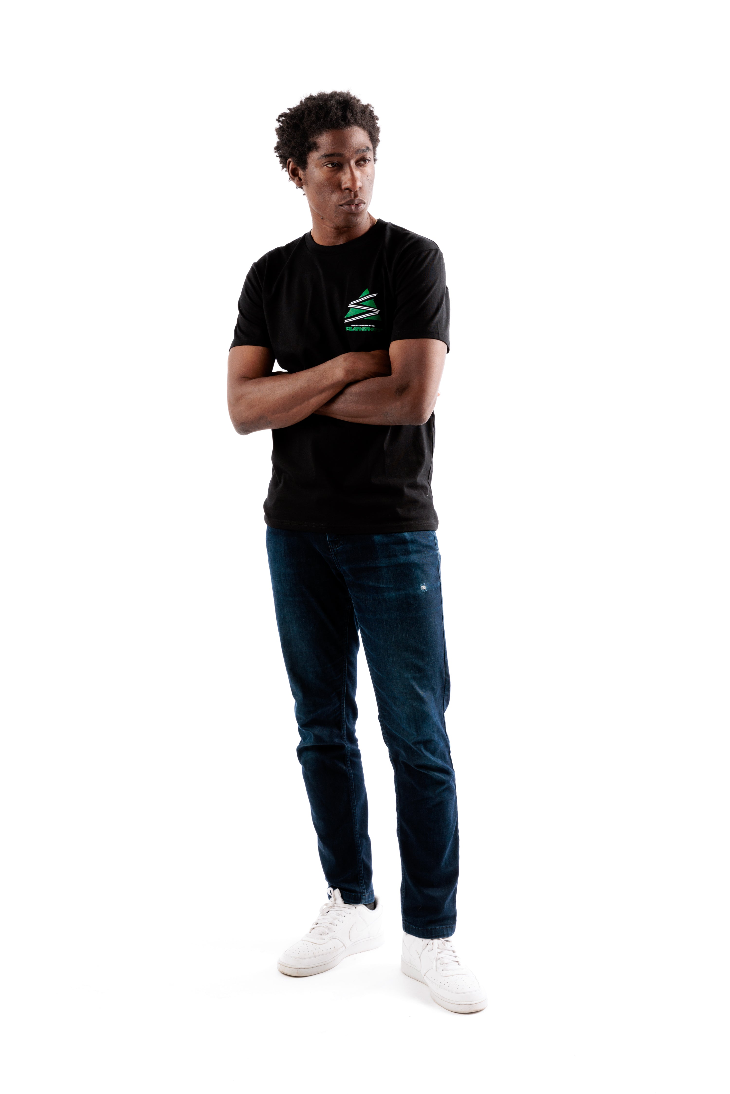 Reach for the Summit Tee [Green Print]