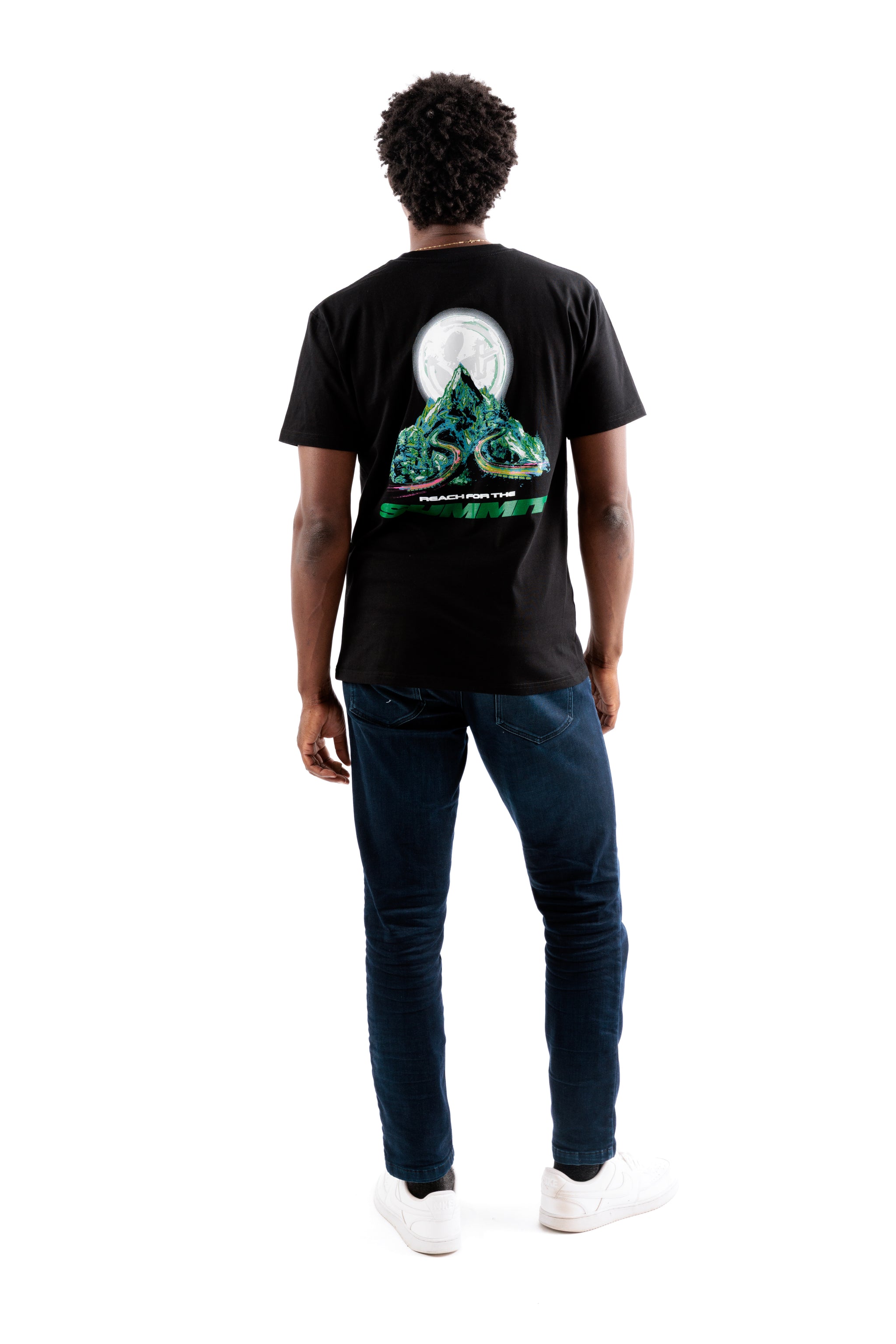 Reach for the Summit Tee [Green Print]