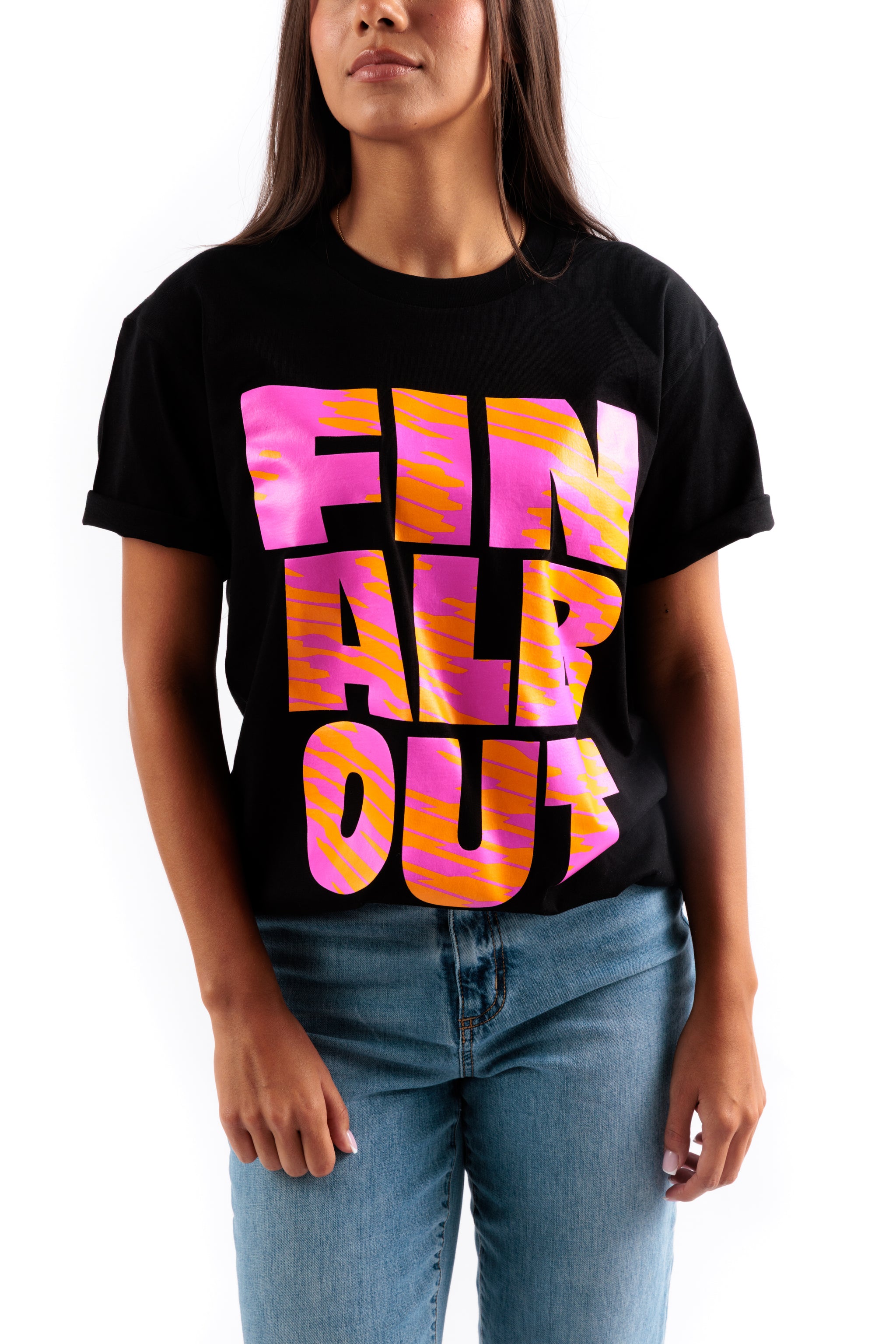 Big Letter Smiley Tee [Black]