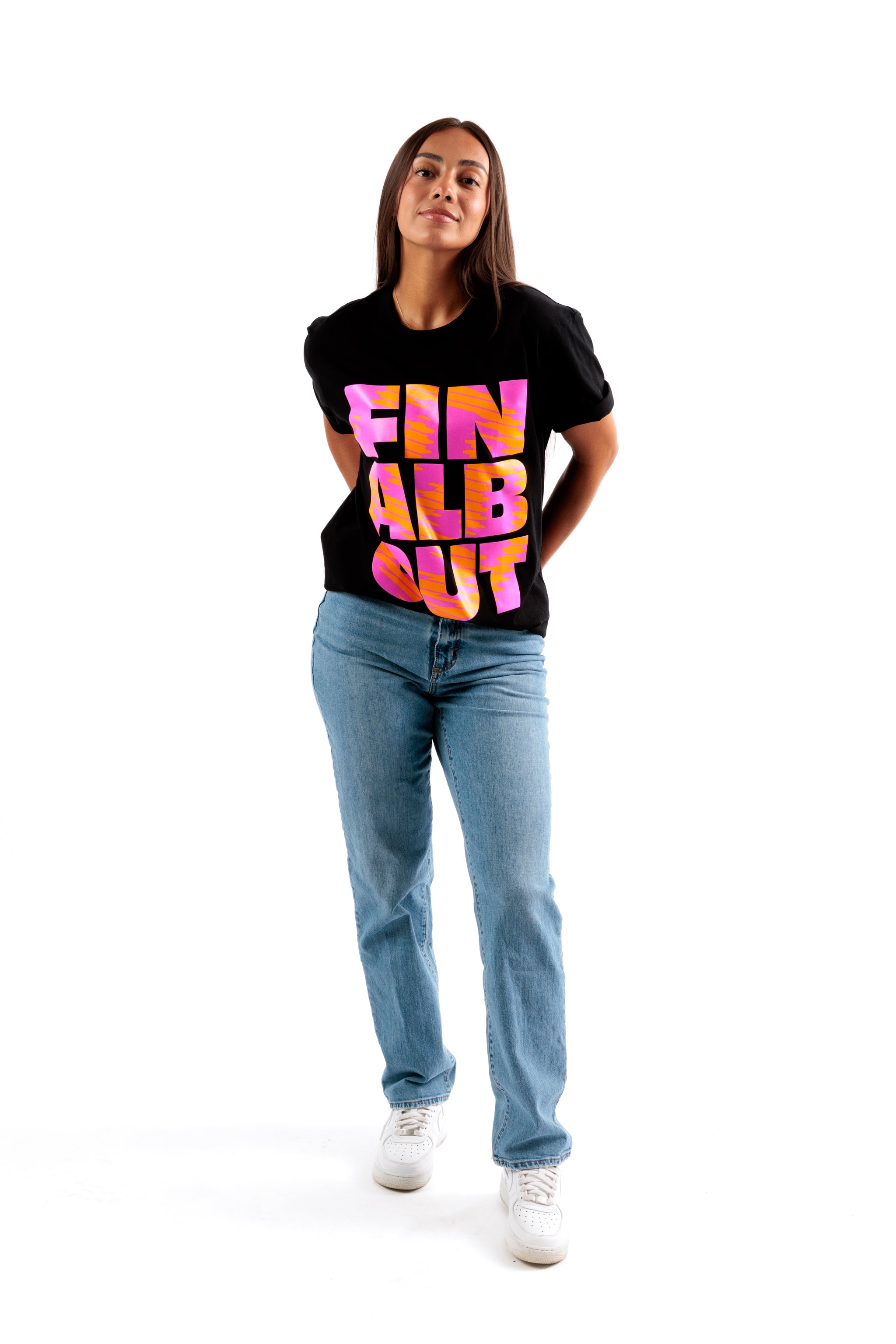 Big Letter Smiley Tee [Black]