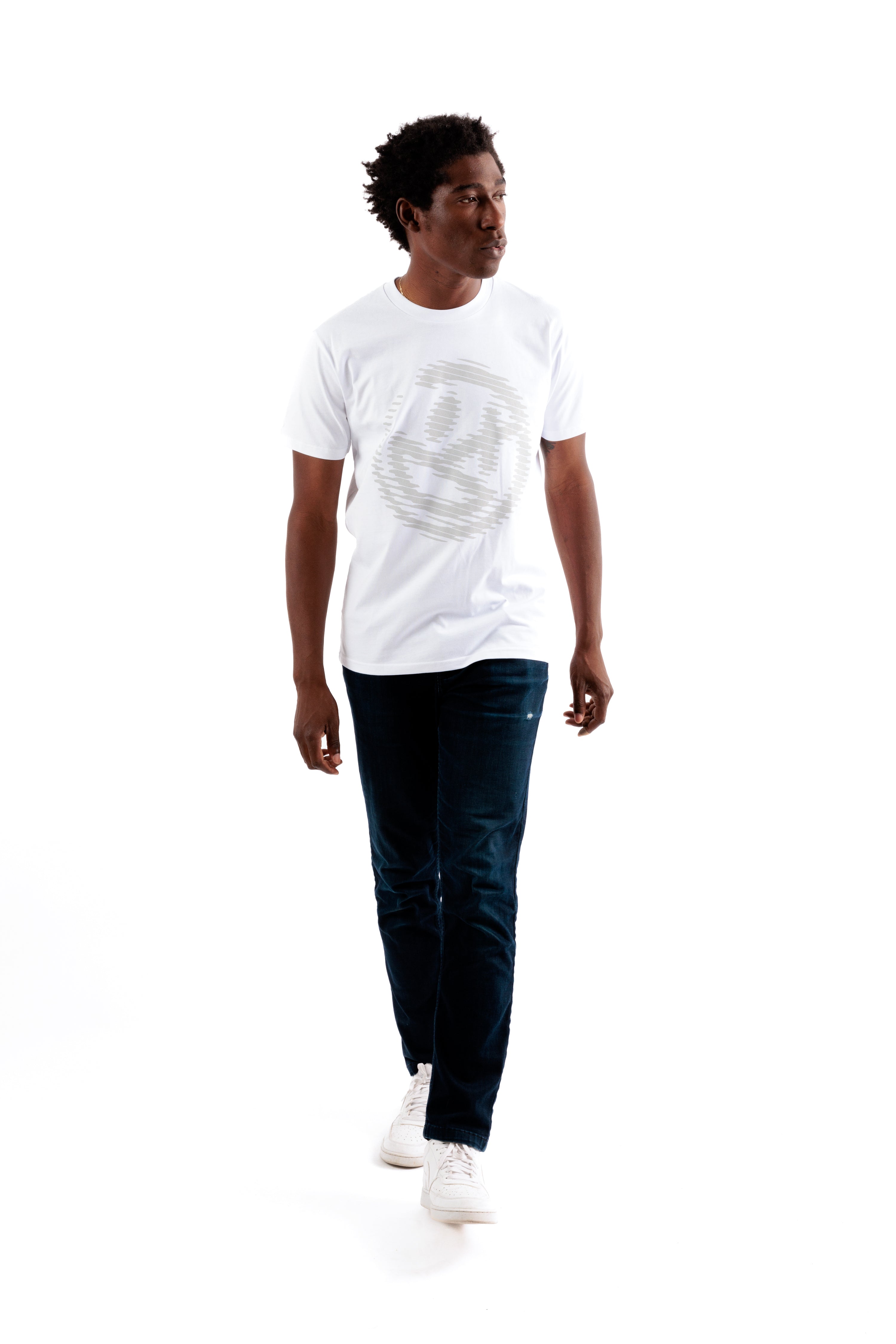 Halftone Smiley Tee [White]