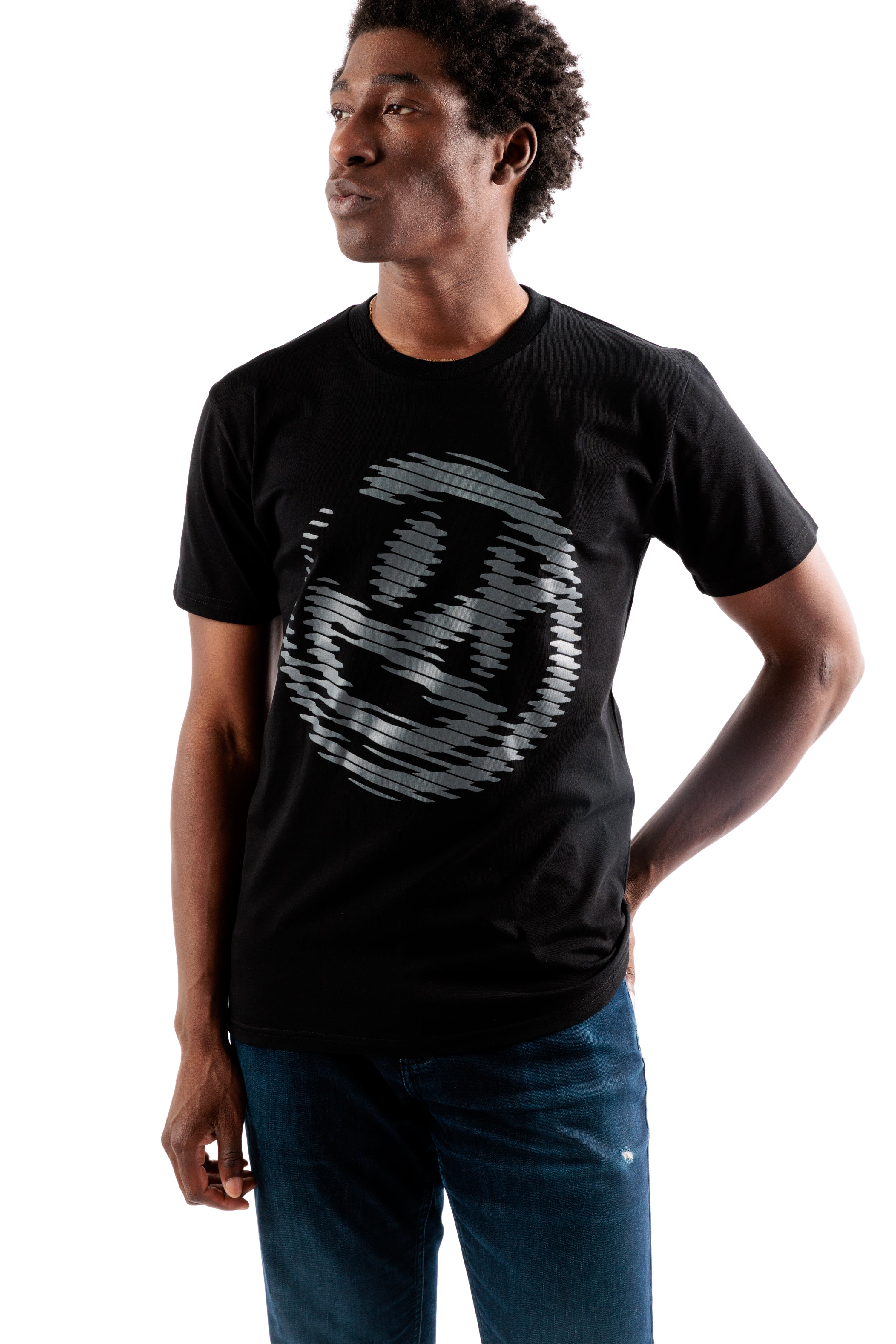Halftone Smiley Tee [Black]
