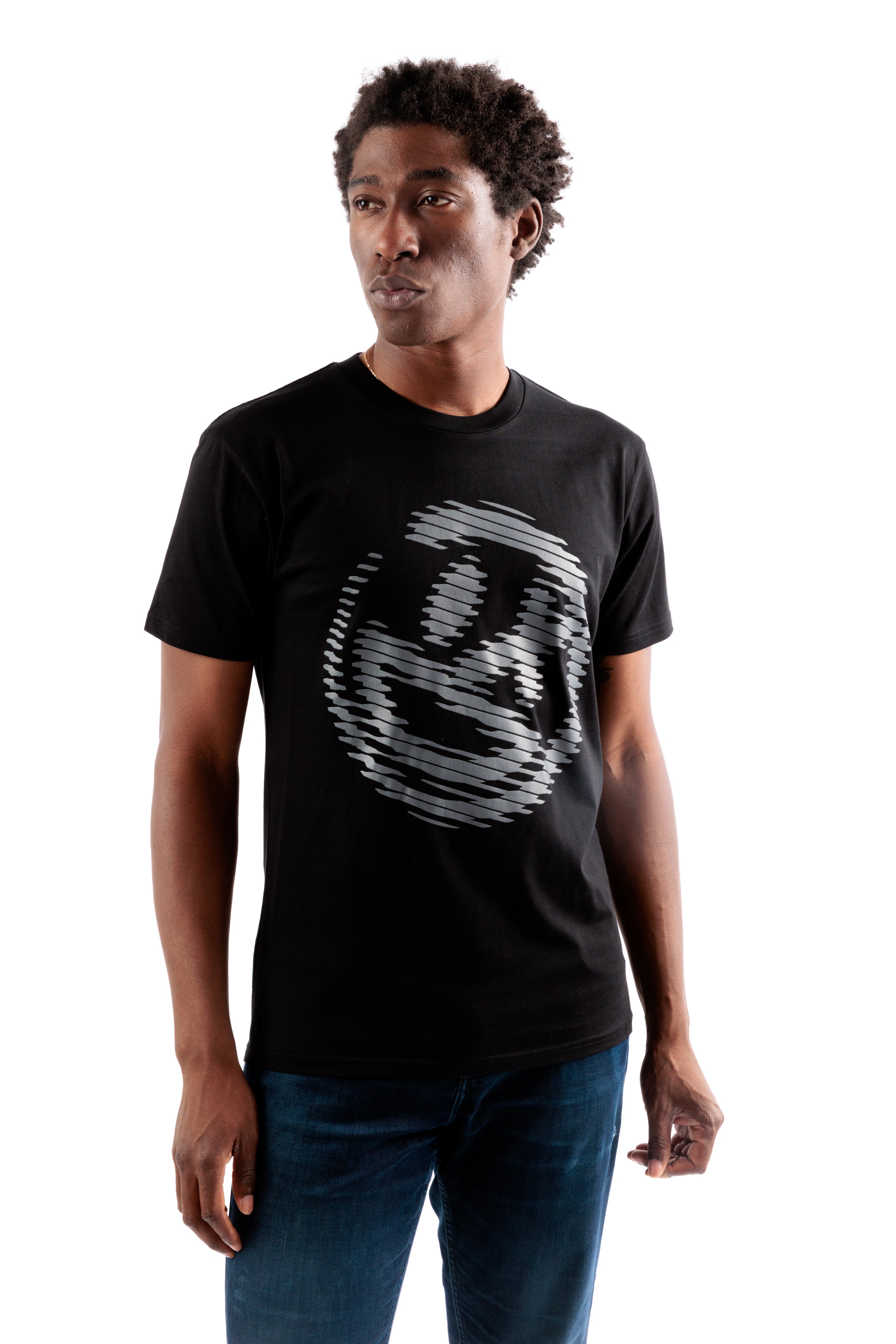 Halftone Smiley Tee [Black]