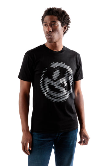 Halftone Smiley Tee [Black]
