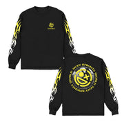 Sexy Knights World + Final Bout Long Sleeve Black Shirt [ Yellow Print ]
