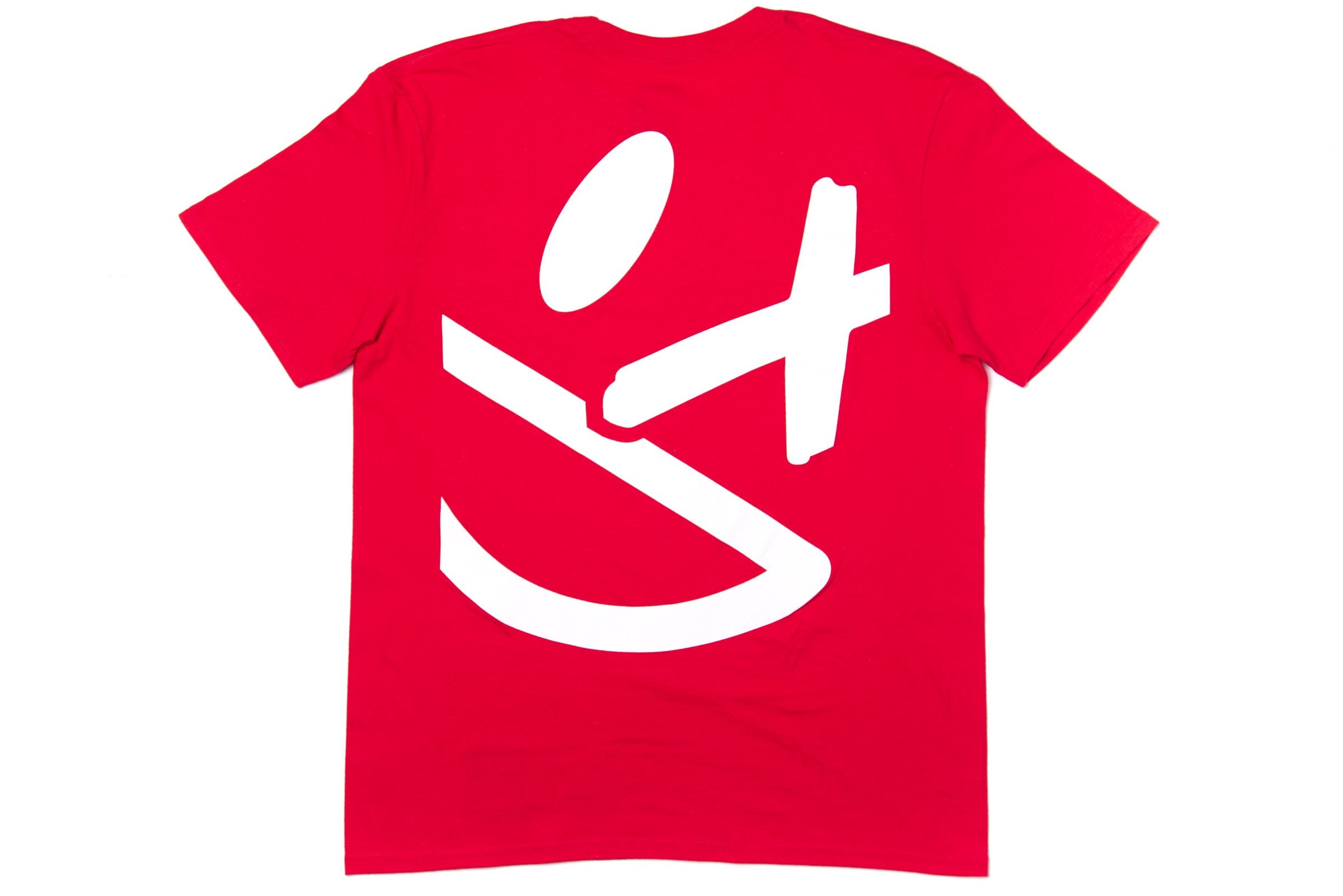 Big Smiley Tee [Red/White print]