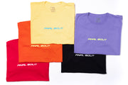 Big Smiley Tee [Yellow/Blue print]