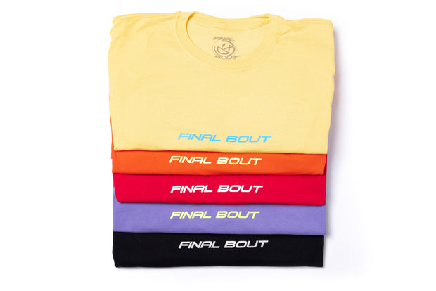 Big Smiley Tee [Yellow/Blue print]