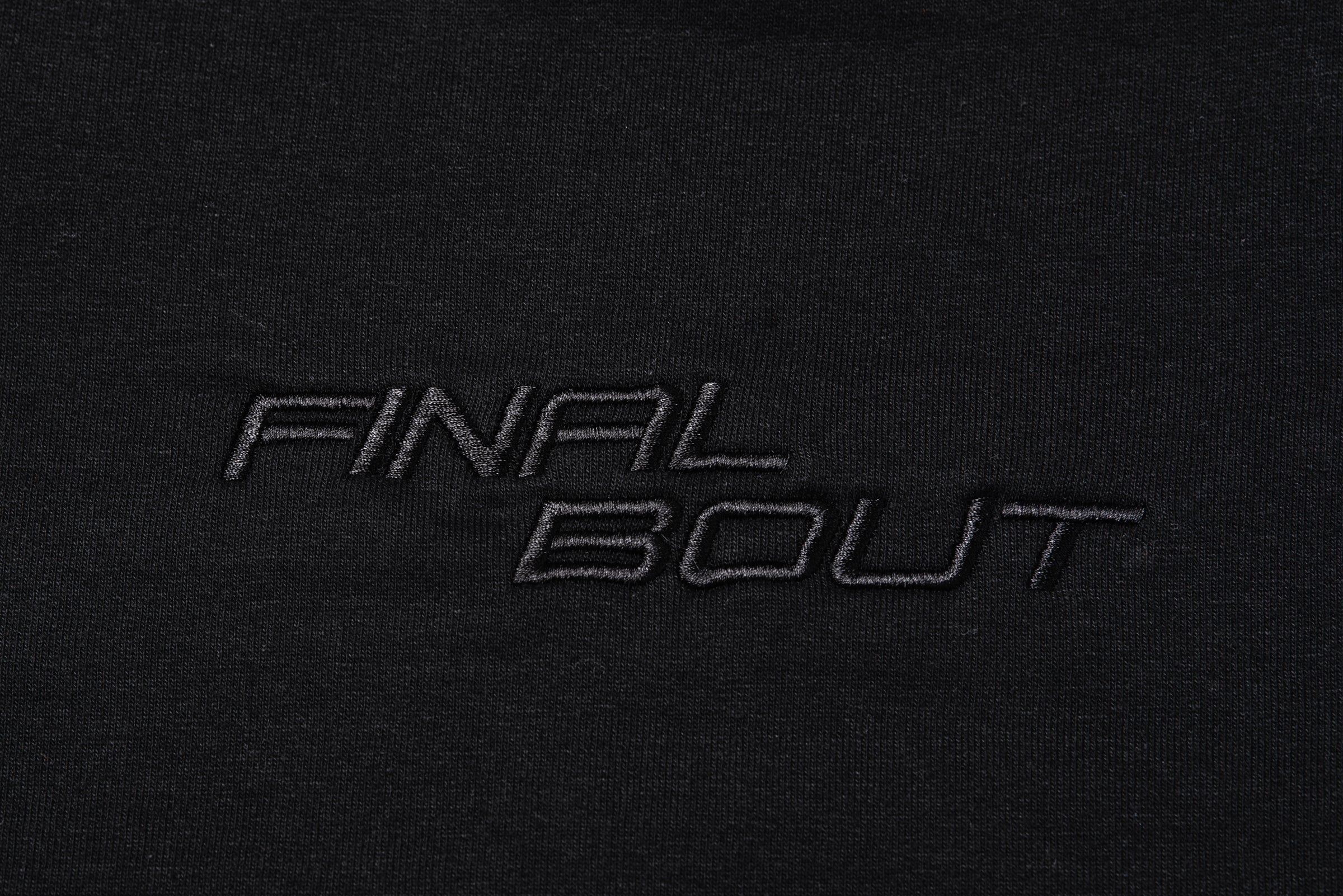 Final Bout Embroidered Logo Crewneck [Black/Black]