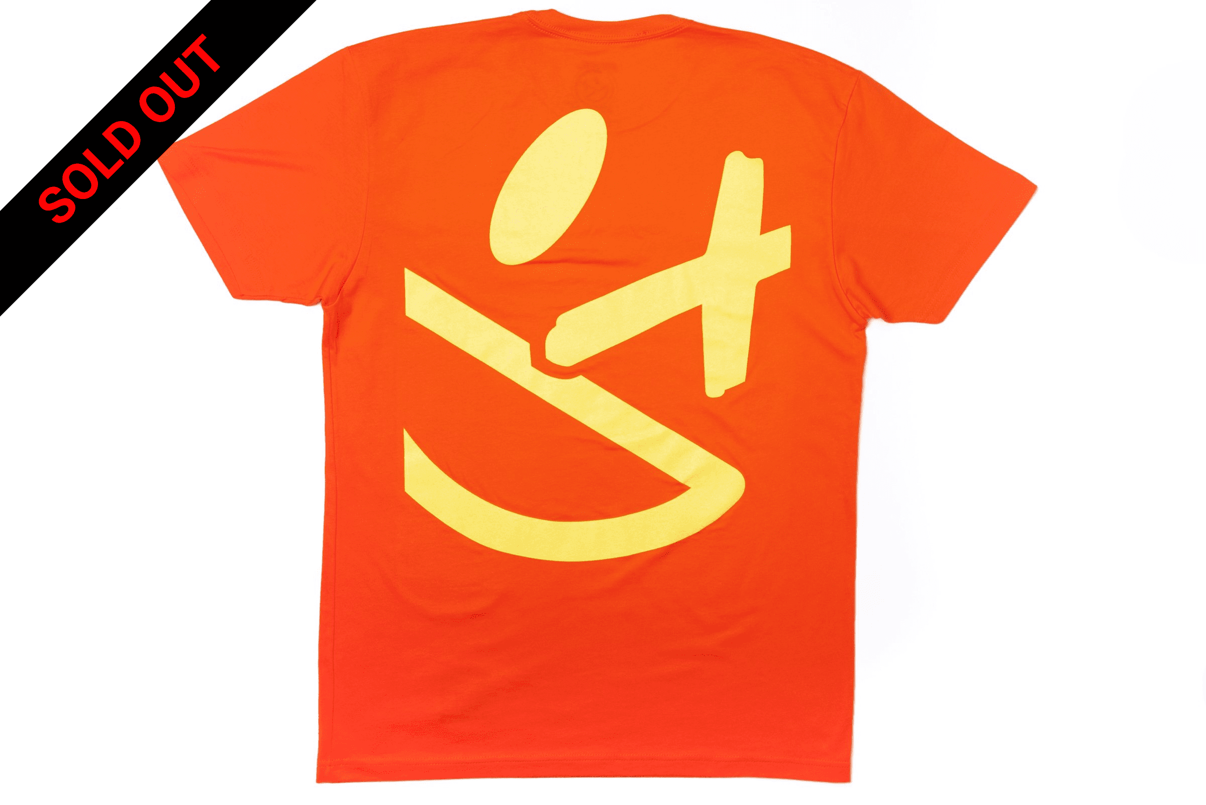 Big Smiley Tee [Orange/Yellow print]